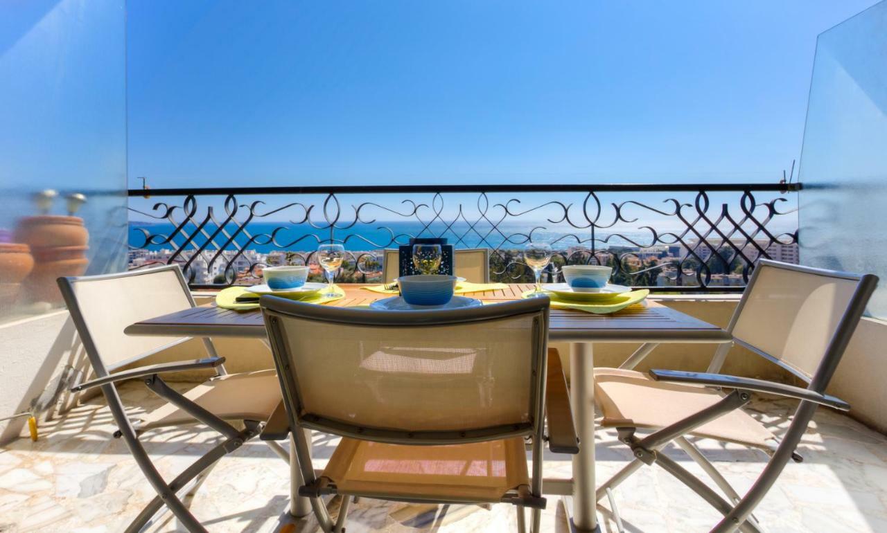 Confortable 3 Pieces Avec Superbe Vue Mer Apartment Nice Bagian luar foto