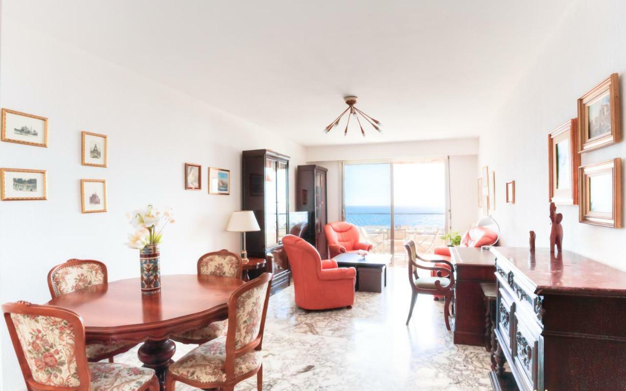 Confortable 3 Pieces Avec Superbe Vue Mer Apartment Nice Bagian luar foto